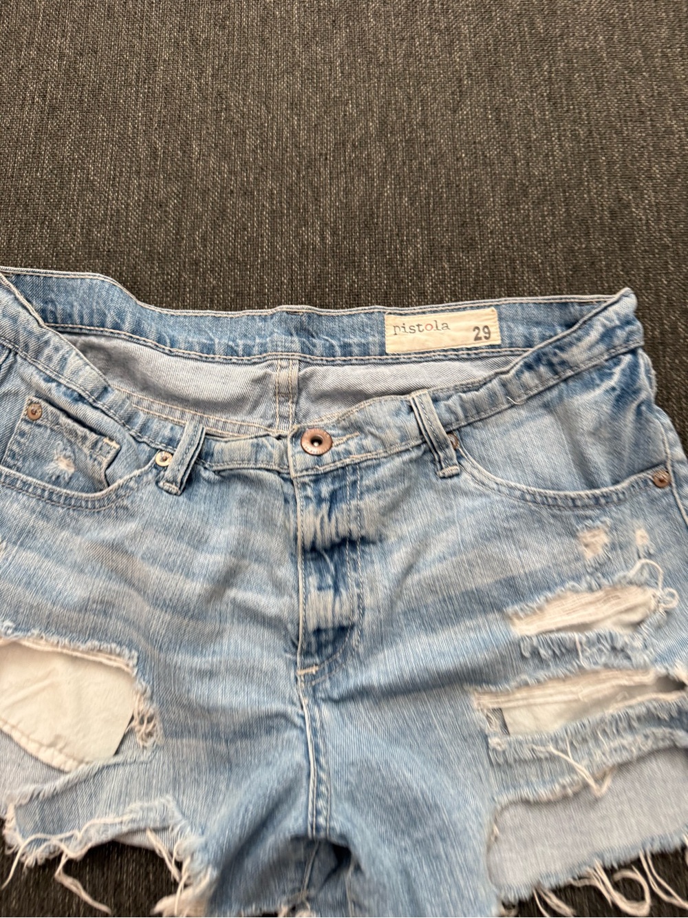 Pistola women’s cutoff Distressed Light Blue Denim Shorts - size 29 - Picture 3 of 10